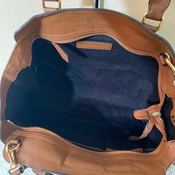 Vintage Authentic Burberry Leather House Check Harcourt Satchel CHINA MEDIUM - Picture 5 of 12